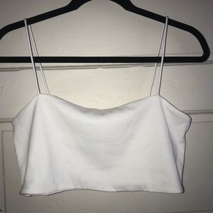 White Crop Top Tank